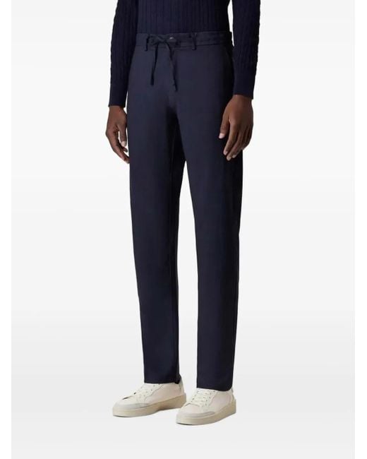 Canali Blue Drawstring Chinos for men