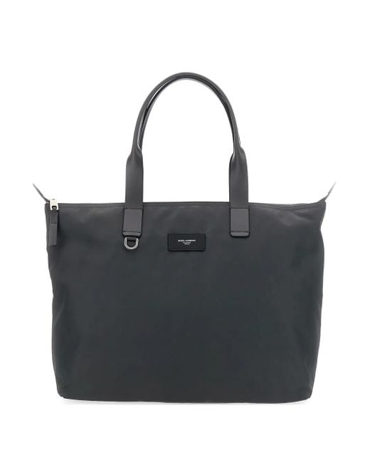 Dolce & Gabbana Shopper Met Rits in het Black voor heren