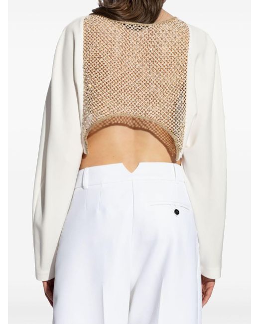 The Mannei White Javier Cropped-Top
