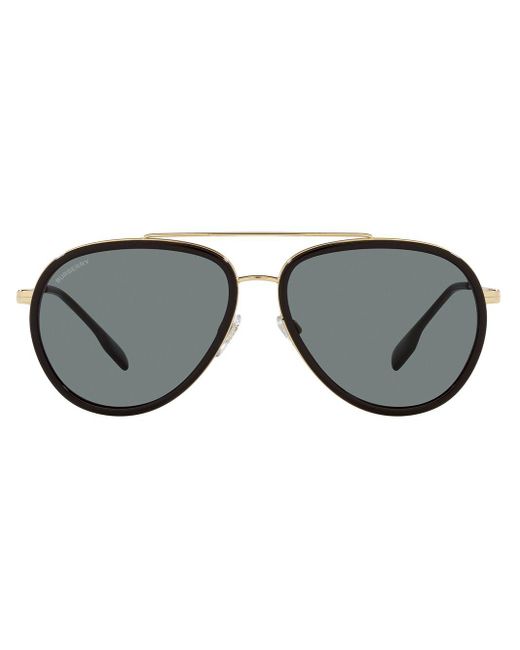 Burberry Gray Oliver Pilot Sunglasses for men