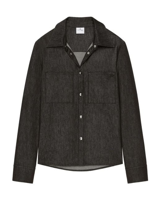Courreges Black Button-Up Utility Overshirt