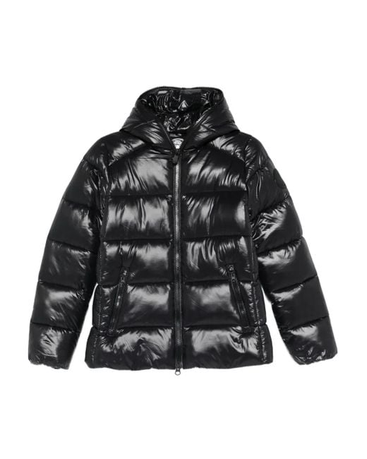 Save The Duck Black Hooded Padded Jacket