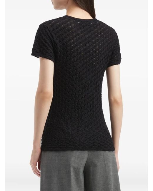 Camiseta con diseño calado Proenza Schouler de color Black