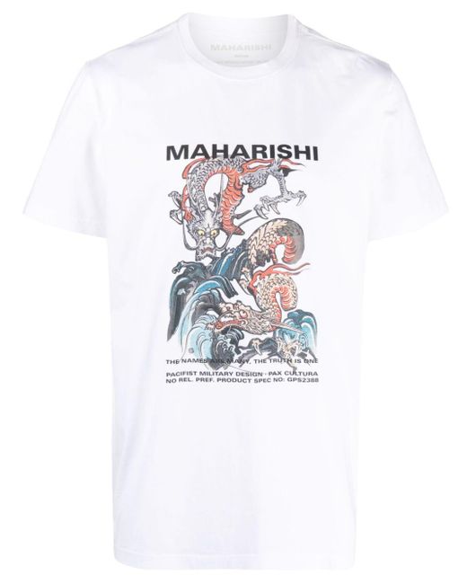 メンズ Maharishi グラフィック Tシャツ White