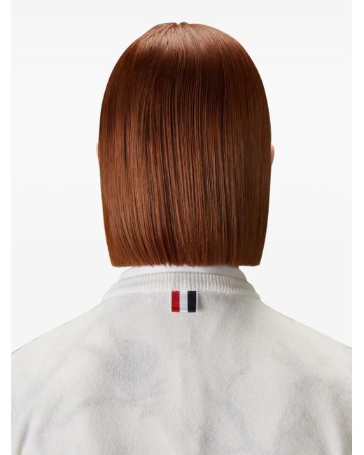 Thom Browne White Scenic Birds Intarsia Cashmere Cardigan