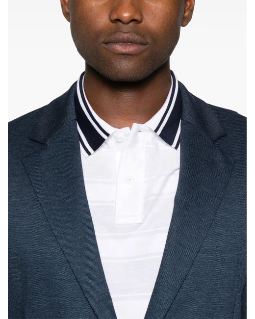 Boss Blue Single-Breasted Blazer for men