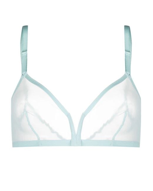 Eres Blue Providence Mesh Triangle-cup Bra