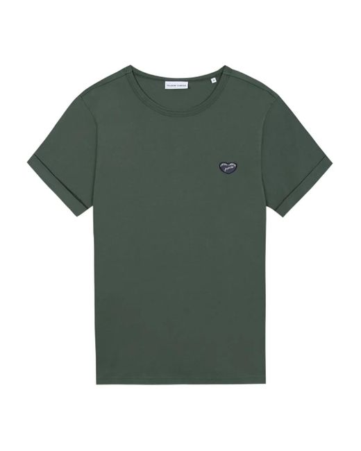 Camiseta con corazón bordado Maison Labiche de hombre de color Green