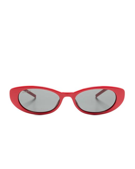Gucci Red Cat-Eye Sunglasses