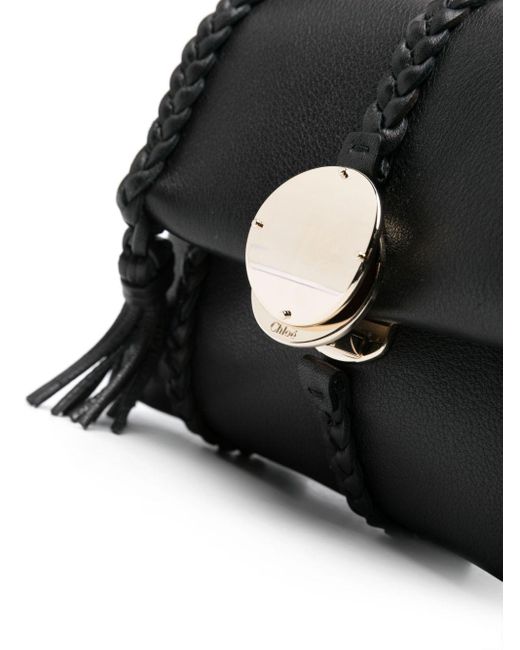 Chloé Black Penelope Braid-Detail Satchel Bag