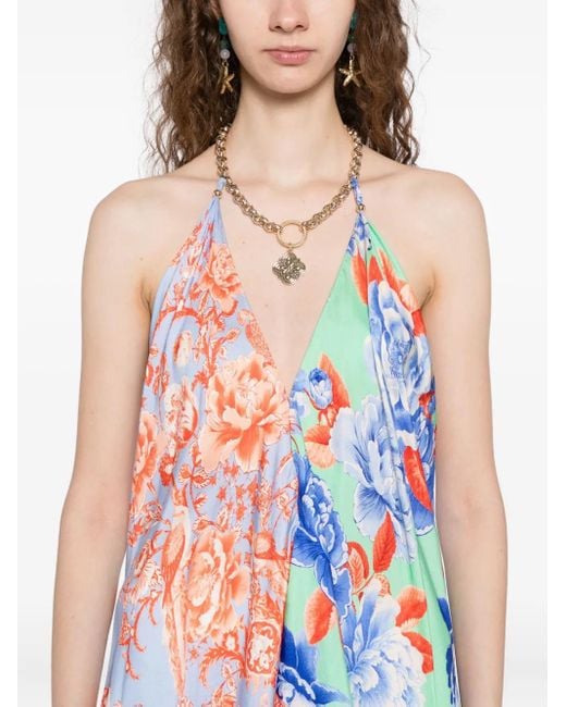 Camilla White Knotted Scarf Top