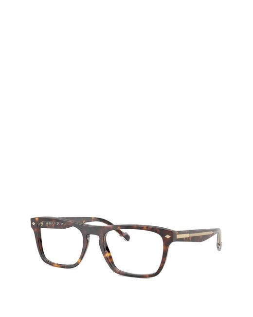 Vogue Brown Rectangle-Frame Glasses for men