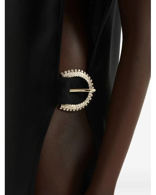 Taller Marmo Black Michela Ring-Detail Midi Dress
