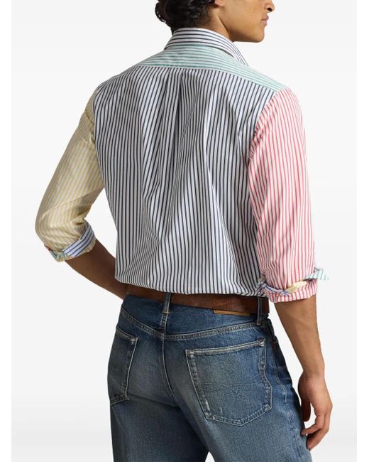 Polo Ralph Lauren Men's Pink Striped Button-Down Collar Shirt casual shirts