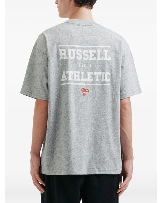 Izzue Gray Text Print T-Shirt for men