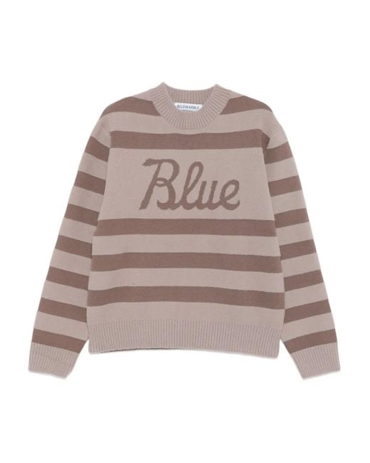 Bluemarble Natural Striped Crew-Neck Sweater for men
