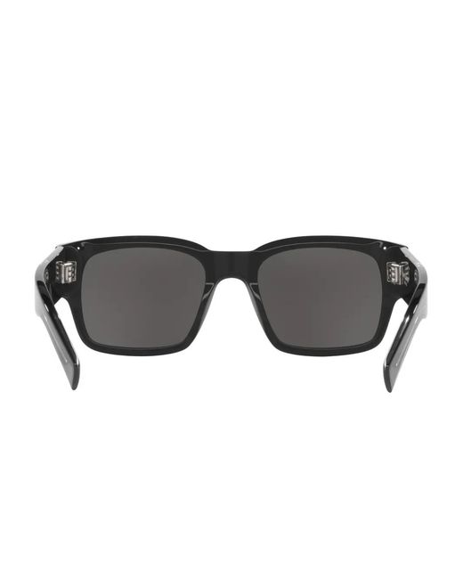 Saint Laurent Gray Rectangle Logo Sunglasses for men