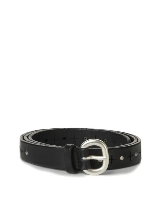 Orciani Black Studded Belt for men