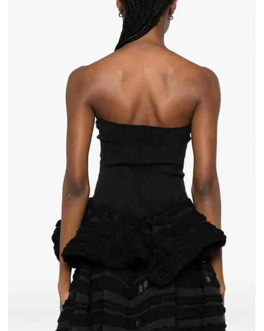 CFCL Black Ruffled Top