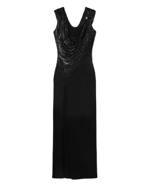 Abito Con Paillettes di Versace in Black