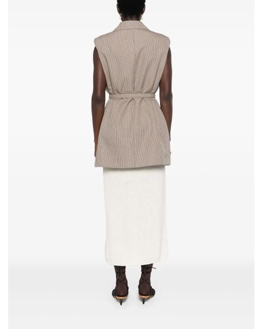 Jil Sander Natural Checked Vest