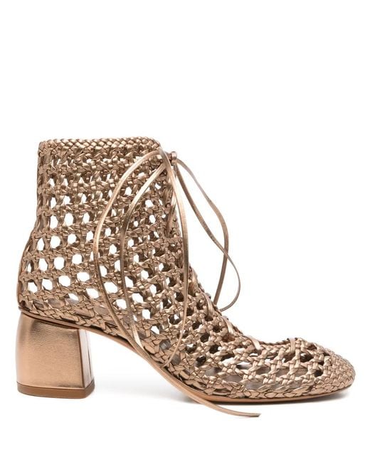 Forte_forte Brown "My Penelope"Stivaletto Chic Intrecciato A Mano