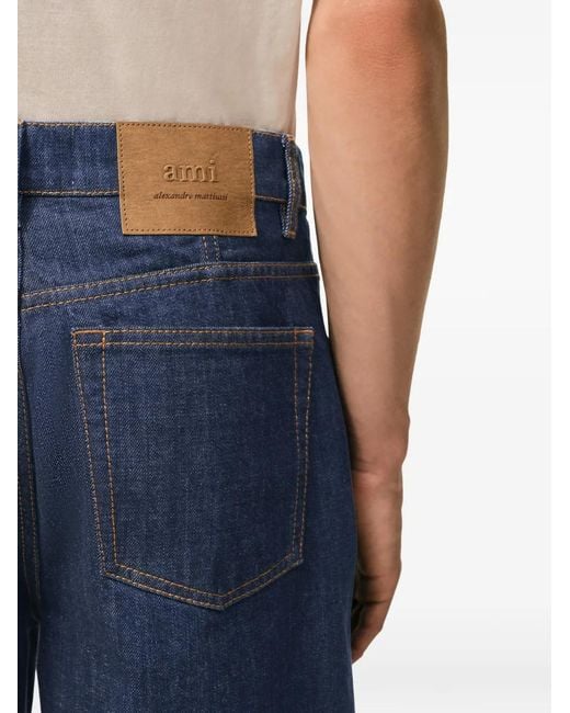 AMI Blue Loose Bermuda Shorts for men