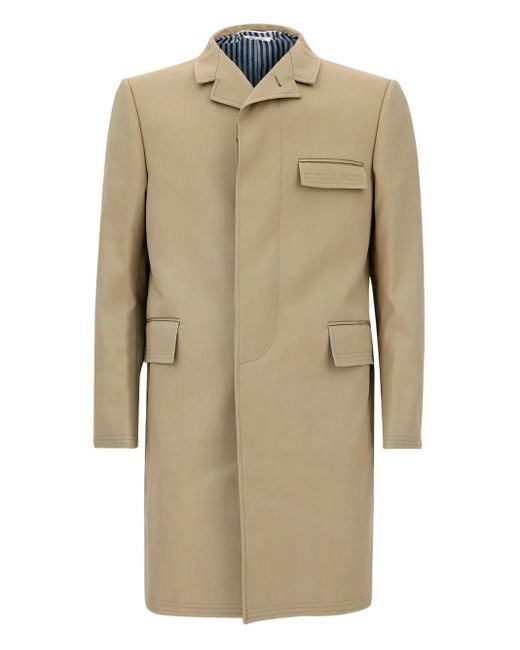 Thom Browne Chesterfield Jas in het Natural voor heren