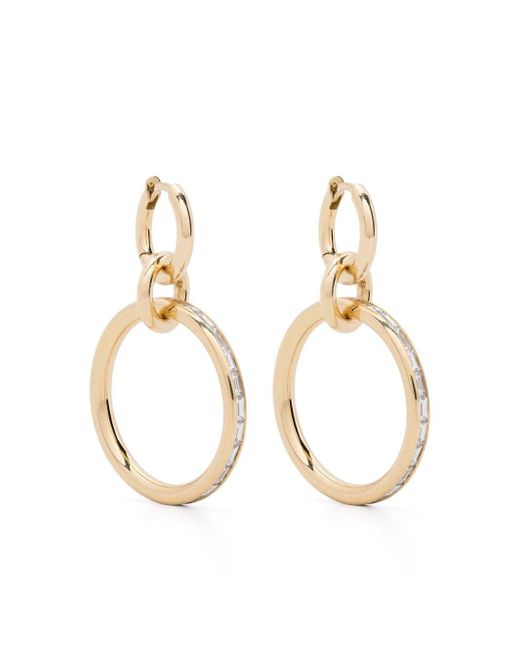Spinelli Kilcollin Metallic 18kt Yellow Gold Taryn Diamond Hoop Earrings