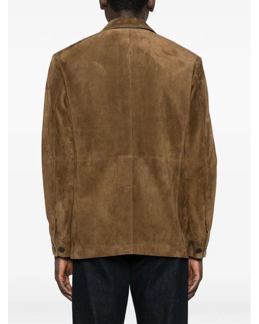 Tom Ford Brown Suede Military Jacket for men