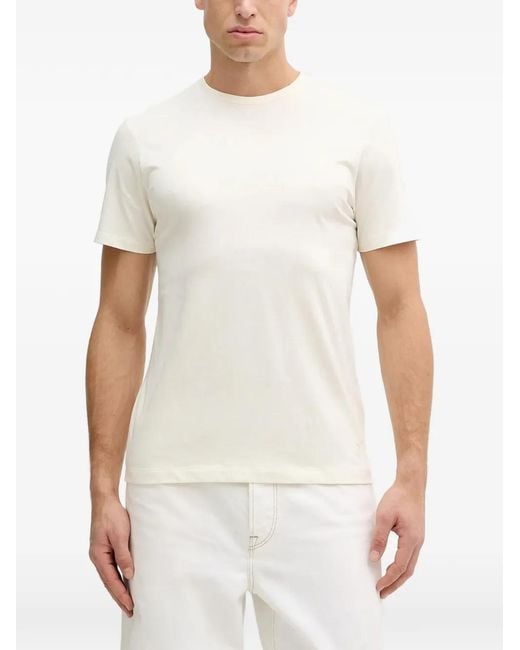 Hackett White Logo-Embroidered T-Shirt for men
