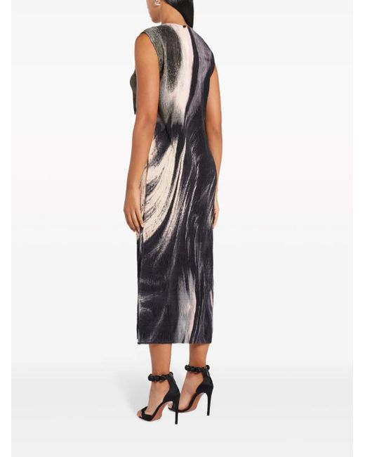 Jonathan Simkhai Black Evana Watercolour-Effect Midi Dress
