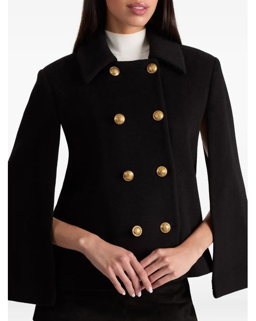Alice + Olivia Black Reynalda Mini Cape