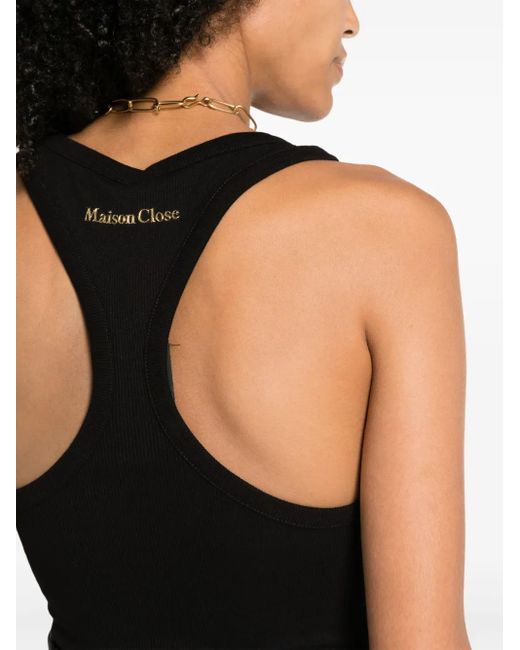 Maison Close Black Logo-Print Organic Cotton-Blend Hoodie