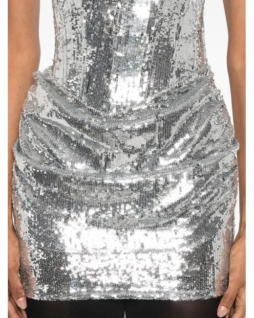 The New Arrivals Ilkyaz Ozel Pamela スパンコール ドレス Gray