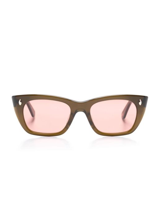 Garrett Leight Pink Webster Rectangle-frame Sunglasses