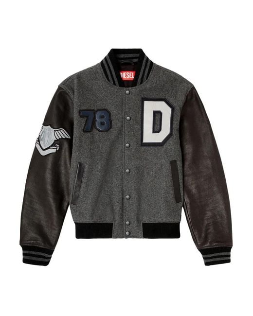 DIESEL Black A-Arry-Cp Patches-Embroideries Jacket for men