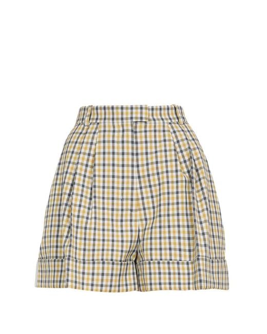 Baum und Pferdgarten Natural Pleated Checked Shorts