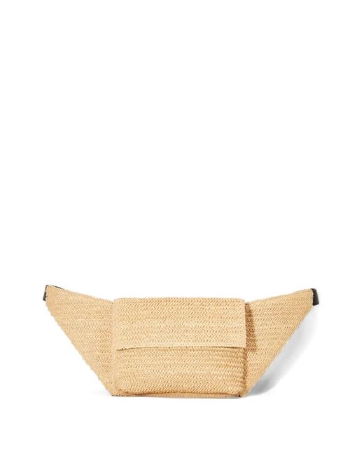 Osklen Natural Raffia Flap Belt Bag
