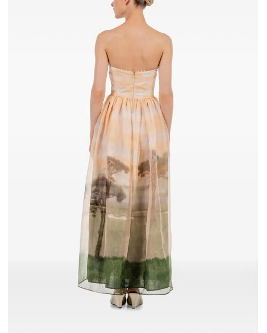 Agua Bendita Natural Tonia Paraiso Strapless Maxi Dress