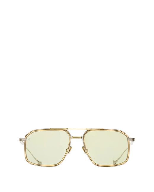 Cutler & Gross Metallic 1971 Limited Edition Geometric-Frame Glasses for men