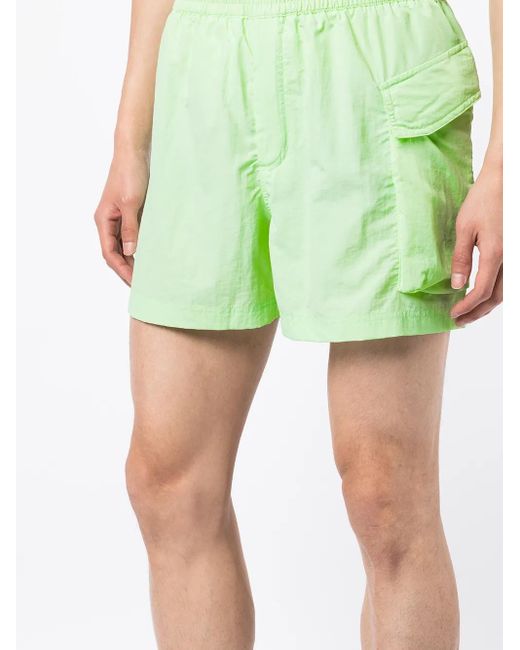 Y-3 Green Utility Swimming Shorts for men