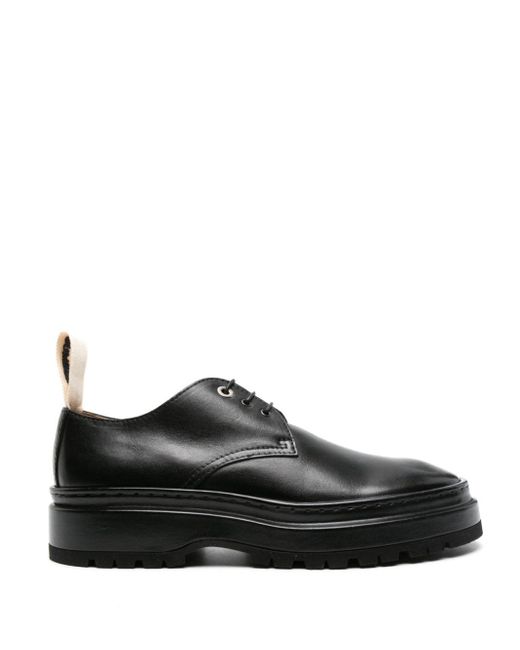 Jacquemus Black Les Pavane Leather Derby Shoes for men