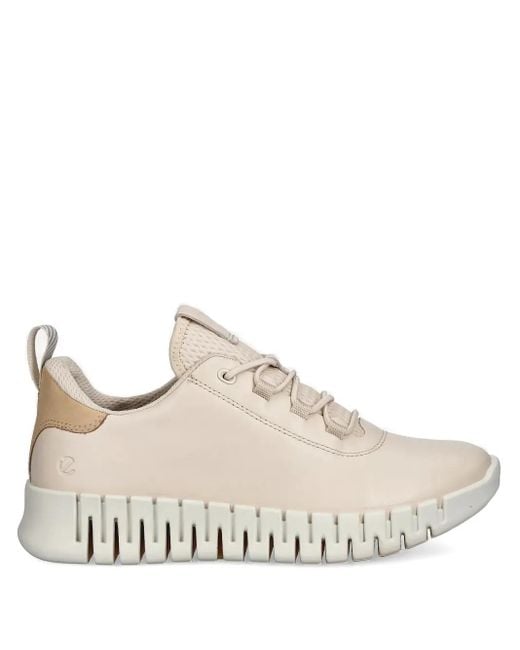 Ecco White Gruuv Lea Sneakers
