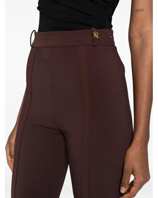 Elisabetta Franchi Purple Pantalon À Coupe Évasée
