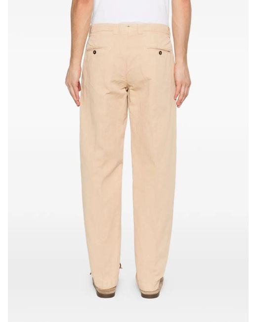Berwich Natural Belt-Loop Trousers for men