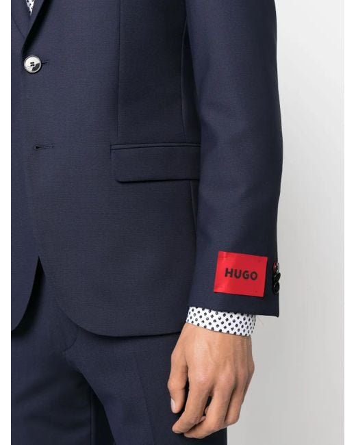 HUGO Blue Single-Breasted Suit Set for men