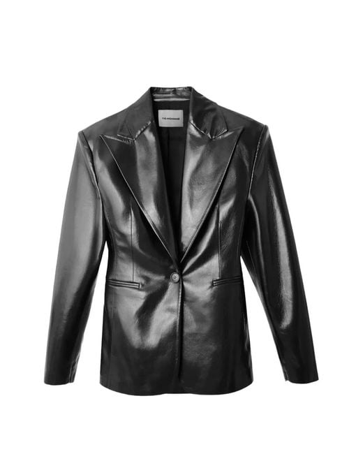 ANDAMANE Black Single-Breasted Blazer