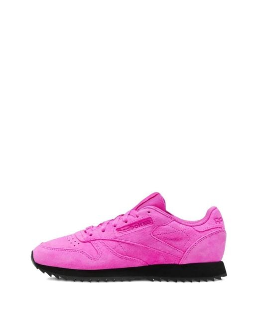 Reebok Pink Classic Leather Ripple Sneakers