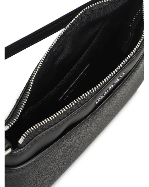 Michael Kors Black Pebble-Texture Shoulder Bag